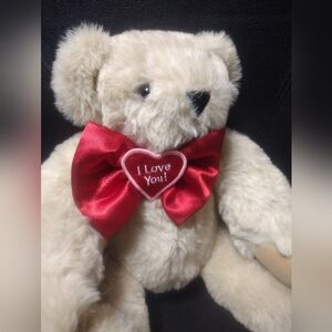 Vermont Teddy Bear with Red Bow